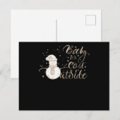 Baby Het is koud buiten Snowman Snowmen Briefkaart (Voorkant / Achterkant)