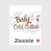 Baby Het is koud buiten Sticker (Vel)