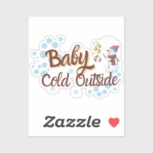 Baby Het is koud buiten Sticker (Vel)