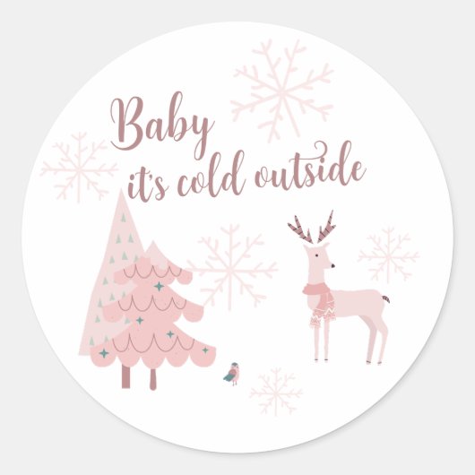 Baby Het is koud buiten Sticker (Voorkant)