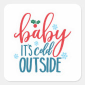Baby Het is koud buiten Sticker (Voorkant)