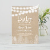 Baby Het is koud buiten streng licht dennenbos Kaart (Staand voorkant)