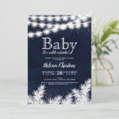 Baby Het is koud buiten string lichtpijnblauw Kaart (Staand voorkant)