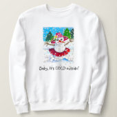 Baby Het is koud buiten sweatshirt (Design voorkant)