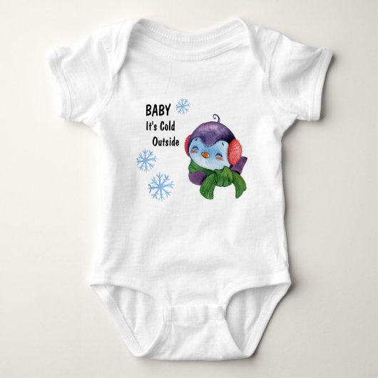 Baby Het is koud buiten T-Shirt (Voorkant)