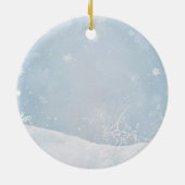 Baby, het is koud buiten Teddybeer Sneeuwvlok Aand Keramisch Ornament (Achterkant)