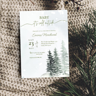 Baby het is koud buiten Tree Wonderland baby showe Kaart
