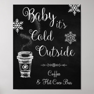 Baby het is koud buiten Trouwbord Poster