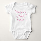 Baby het is Koud Buiten Tutu Bodysuit in wit (Voorkant)