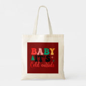 Baby Het is koud buiten twee tonen Tote Bag (Achterkant)