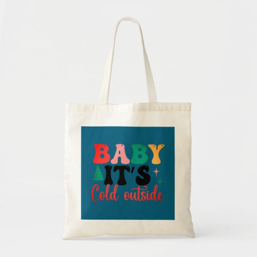 Baby Het is koud buiten twee tonen Tote Bag (Voorkant)
