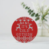 Baby Het is koud buiten Ugly Sweater Red Style Kaart (Staand voorkant)
