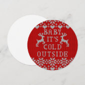 Baby Het is koud buiten Ugly Sweater Red Style Kaart (Voorkant / Achterkant)
