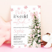 Baby het is koud buiten uitnodiging, Baby shower Kaart