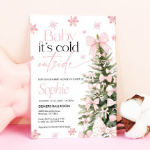 Baby het is koud buiten uitnodiging, Baby shower