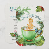 Baby Het is koud buiten | Uitnodiging voor Baby sh (Voorkant / Achterkant)