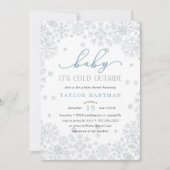 Baby Het is koud buiten | Uitnodiging voor Baby sh (Voorkant)