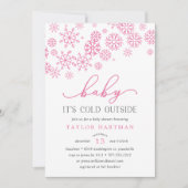 Baby Het is koud buiten | Uitnodiging voor Baby sh (Voorkant)