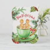 Baby Het is koud buiten | Uitnodiging voor Baby sh (Staand voorkant)