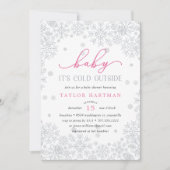 Baby Het is koud buiten | Uitnodiging voor Baby sh (Voorkant)