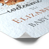 Baby Het is koud buiten Vossen Baby shower Welkom Poster (Hoek)