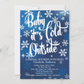 Baby Het is koud buiten Vrijgezellenfeest Kaart (Voorkant)