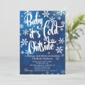 Baby Het is koud buiten Vrijgezellenfeest Kaart (Staand voorkant)