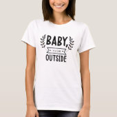 Baby het is koud buiten vrolijke kerstboom t-shirt (Voorkant)