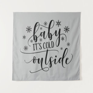 Baby het is koud buiten wandtapijt wandkleed