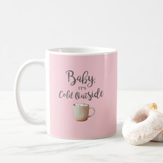 Baby Het is koud buiten warme cacao Koffiemok (Met donut)