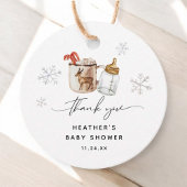 Baby Het is koud buiten warme chocoladewinterdouch Bedankjes Labels
