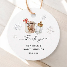 Baby Het is koud buiten warme chocoladewinterdouch Bedankjes Labels