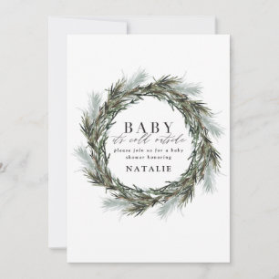 Baby het is koud buiten waterverf baby shower aankondiging