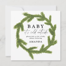 Baby het is koud buiten waterverf baby shower