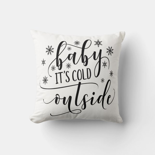 Baby het is koud buiten werp kussen (Voorkant)
