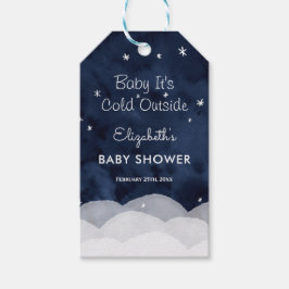 Baby Het is koud Buiten Whimsical Baby shower Cadeaulabel
