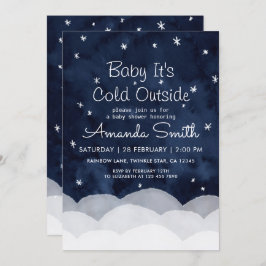 Baby Het is koud Buiten Whimsical Baby shower Kaart