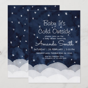 Baby Het is koud Buiten Whimsical Baby shower Kaart