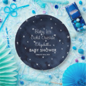 Baby Het is koud Buiten Whimsical Baby shower Papieren Bordje (Feest)