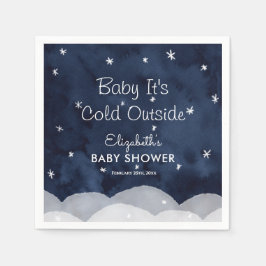 Baby Het is koud Buiten Whimsical Baby shower Servet