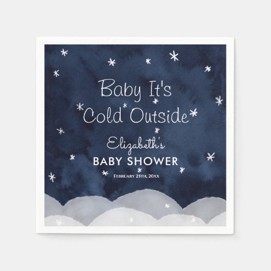 Baby Het is koud Buiten Whimsical Baby shower Servet (Voorkant)