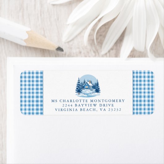 Baby Het is koud buiten Winter Baby shower Adres Etiket (Insitu)