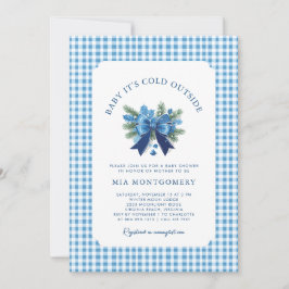 Baby Het is koud Buiten Winter Baby shower - Blauw Kaart