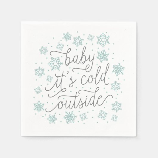 Baby Het is koud buiten Winter Baby shower Decor Servetten (Voorkant)
