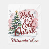 Baby, het is koud buiten Winter Baby Shower Fleece Deken (Voorkant)