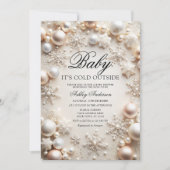 Baby het is koud buiten Winter Baby Shower Kaart (Voorkant)