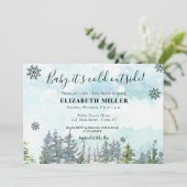 Baby Het is koud buiten, winter baby shower Kaart (Staand voorkant)