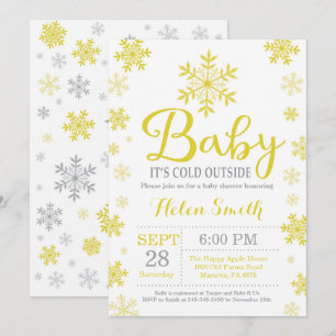 Baby het is koud buiten Winter Baby Shower Kaart