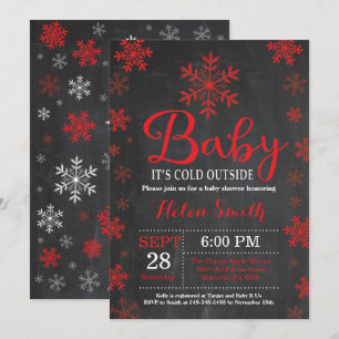 Baby het is koud buiten Winter Baby Shower Kaart
