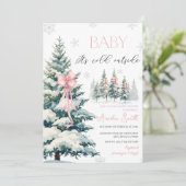 Baby het is koud buiten, Winter Baby shower Kaart (Staand voorkant)